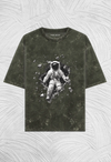 Astronaut Unisex Acid Washed Oversized T-Shirt