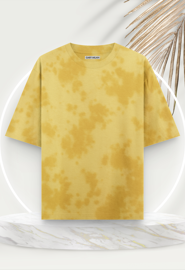 Unisex Yellow Tie Dye Oversized T-Shirt