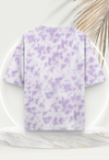 Unisex White Lavender Tie Dye Oversized T-Shirt
