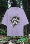 Astronaut Unisex Terry Oversized Graphic Printed T-shirt