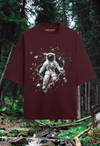Astronaut Unisex Terry Oversized Graphic Printed T-shirt