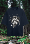 Astronaut Unisex Terry Oversized Graphic Printed T-shirt