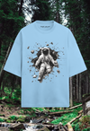 Astronaut Unisex Terry Oversized Graphic Printed T-shirt