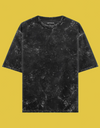 Unisex Black Acid Washed Oversized T-Shirt