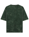 Unisex Bottle Green Acid Washed Oversized T-Shirt
