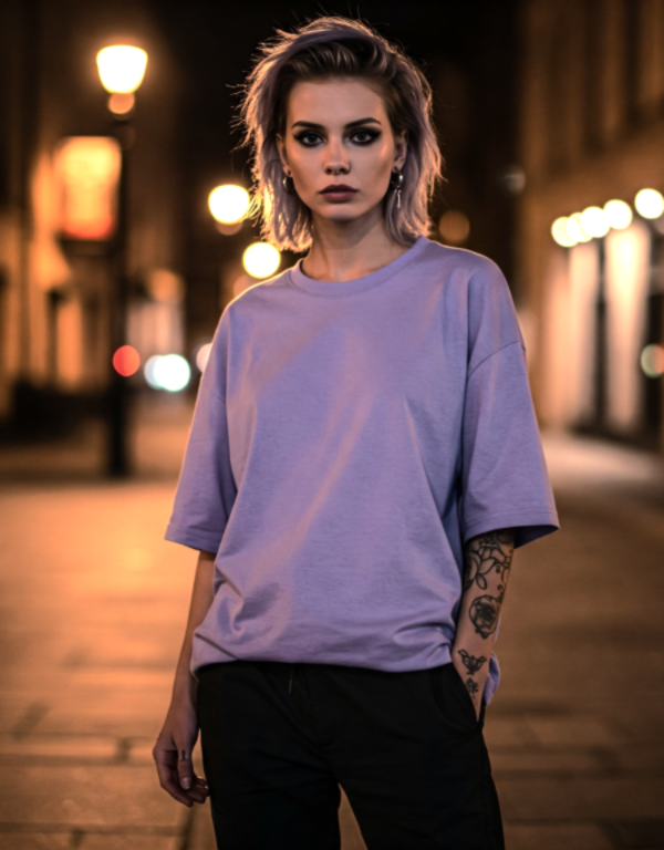 Unisex Lavender Terry Oversized T-Shirt