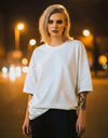 Unisex White Terry Oversized T-Shirt