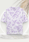 Unisex White Lavender Tie Dye Oversized T-Shirt