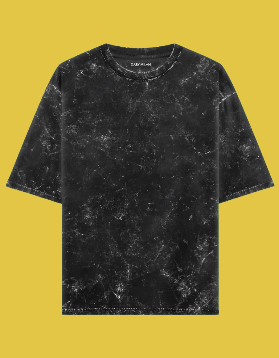 Unisex Black Acid Washed Oversized T-Shirt – GARY MILAN